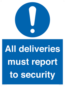 All deliveries must report to security